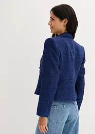 Korte blazer met een structuur patroon en dubbel knopenrij, bonprix