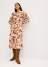Midi jurk met lurex, gedessineerd, bonprix