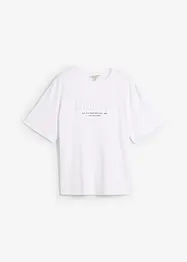 T-shirt met 3D print van puur biologisch katoen, loose fit, bonprix