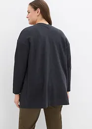 Lang sweatvest van een zachte katoenmix, bonprix