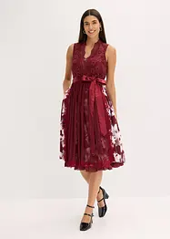 Dirndl met borduursel en fluwelen rokdeel (2-dlg. set), bonprix