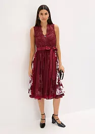 Dirndl met borduursel en fluwelen rokdeel (2-dlg. set), bonprix