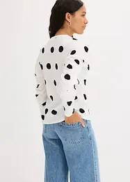 Longsleeve van gestructureerde crêpe, bonprix