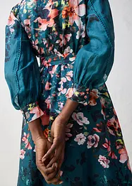 Ramie midi jurk (2-dlg. set met riem), bonprix