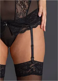 Bustier met jarretels en string ouvert (2-dlg. set), VENUS