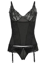 Bustier met jarretels en string ouvert (2-dlg. set), VENUS