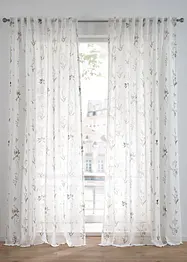 Transparant gordijn met bloemmotief (1 stuk), bonprix