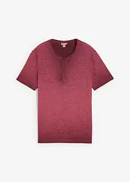 Henley shirt van biologisch katoen in washed out look, bonprix