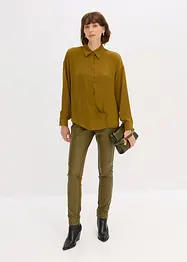 Overhemdblouse van soepel satijn, bonprix