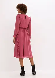 Chiffon jurk met volants, bonprix
