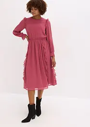 Chiffon jurk met volants, bonprix