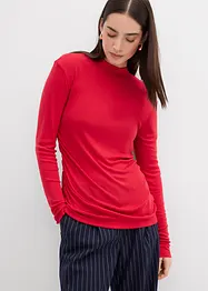 Geribd shirt met plooitjes, bonprix