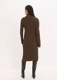 Gebreide jurk met een col, bonprix