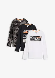 Longsleeve van puur katoen (set van 3), bonprix