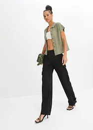 Cargo broek met linnen, bonprix