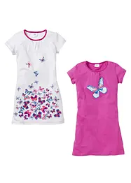 Nachthemd van puur katoen (set van 2), bonprix