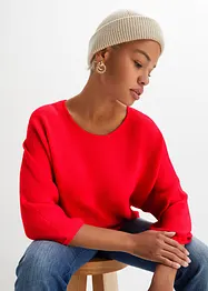 Geribde oversized trui in een viscosemix, bonprix