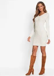 Gebreide jurk met kabelpatroon, bonprix
