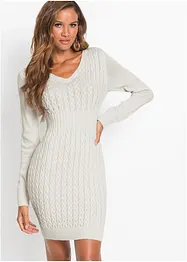 Gebreide jurk met kabelpatroon, bonprix