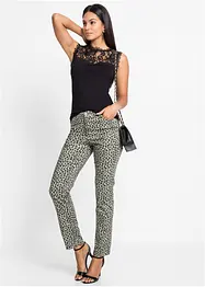 Top met kant in een viscosemix, bonprix