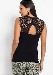 Top met kant in een viscosemix, bonprix