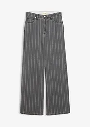 Wide leg jeans high waist met destroyed look, bonprix