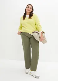 Mid waist cargo jeans in een katoenmix, bonprix