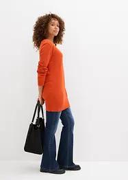 Lange basic trui met V-hals, bonprix