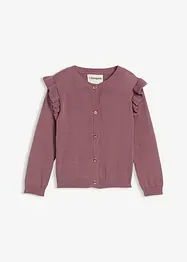 Fijngebreid vest met volantmouwen, bonprix