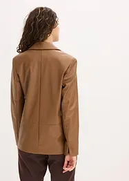 Oversized blazer van imitatieleer, bonprix