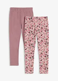 Legging in een elastische katoenmix (set van 2), bonprix