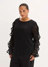 Shirtblouse met kant, bonprix