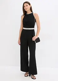Jumpsuit van gestructureerde crèpe, bonprix
