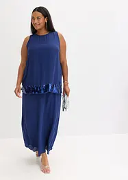 Maxi jurk van fijne georgette met pailletten, bonprix