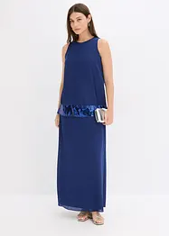 Maxi jurk van fijne georgette met pailletten, bonprix