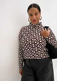 Shirt met opstaande kraag en structuur, bonprix