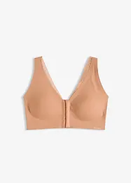 Gewatteerde Feel Comfort lasercut bh zonder beugel met sluiting aan de voorkant, bonprix