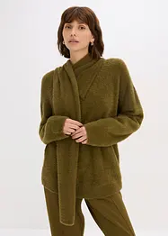 Oversized trui met sjaal, bonprix