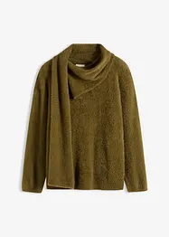 Oversized trui met sjaal, bonprix