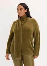 Oversized trui met sjaal, bonprix