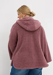 Teddy fleece vest in A-lijn met zijsplitten, bonprix