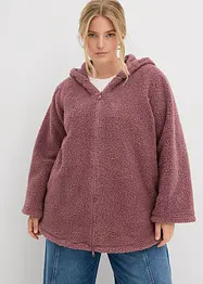 Teddy fleece vest in A-lijn met zijsplitten, bonprix