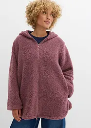 Teddy fleece vest in A-lijn met zijsplitten, bonprix