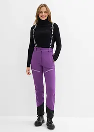 Waterafstotende skibroek van softshell met stretch, straight, bonprix
