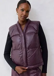 Leren bodywarmer van lamsnappa, bonprix