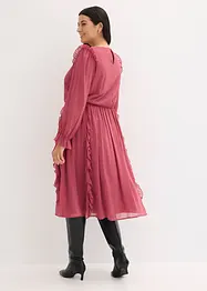 Chiffon jurk met volants, bonprix