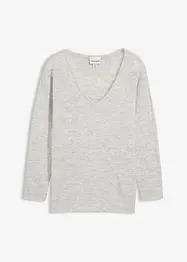 Lange oversized trui met splitten opzij, bonprix