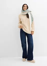 Oversized trui met kabelpatroon, bonprix