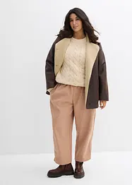 Oversized trui met kabelpatroon, bonprix