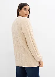 Oversized trui met kabelpatroon, bonprix
